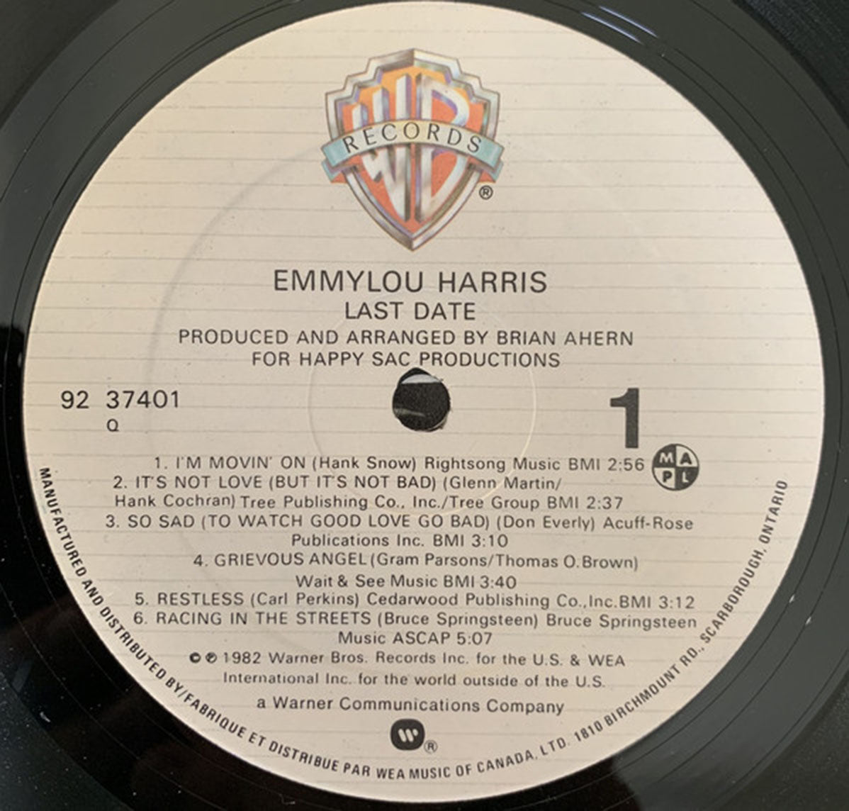 Emmylou Harris – Last Date - 1982 Original! VinylPursuit.com