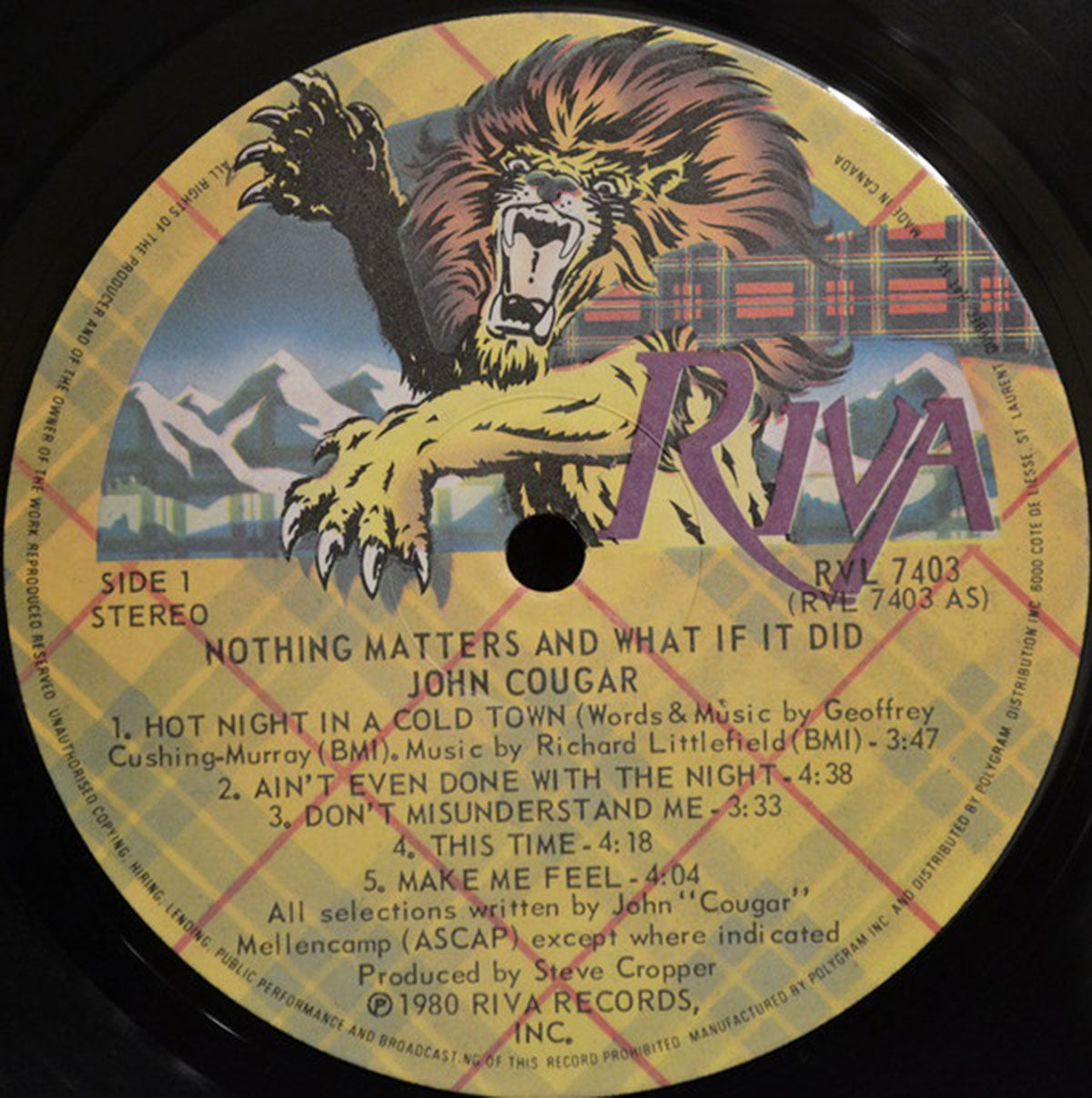 John Cougar – Nothin' Matters And What If It Did - 1980 VinylPursuit.com
