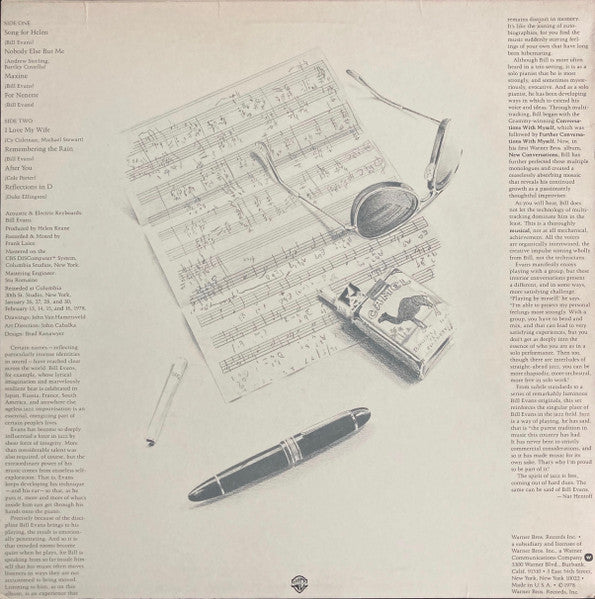 Bill Evans – New Conversations - 1978 US Pressing VinylPursuit.com