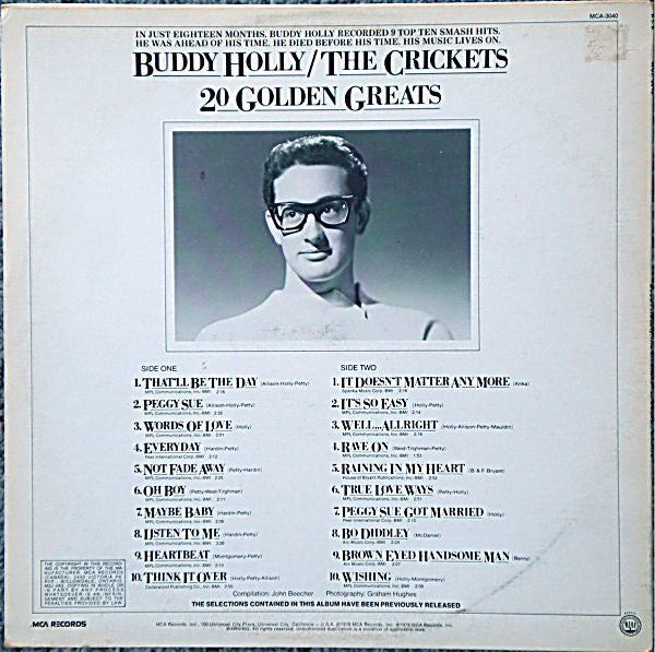Buddy Holly & The Crickets – 20 Gold - 1978 in Shrinkwrap! VinylPursuit.com