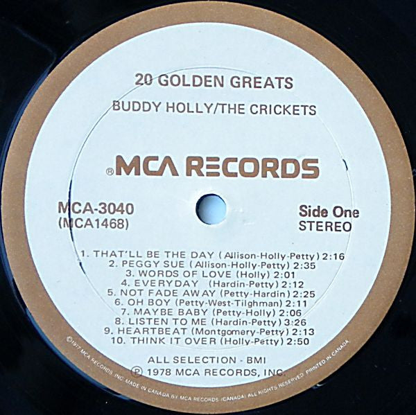 Buddy Holly & The Crickets – 20 Gold - 1978 in Shrinkwrap! VinylPursuit.com