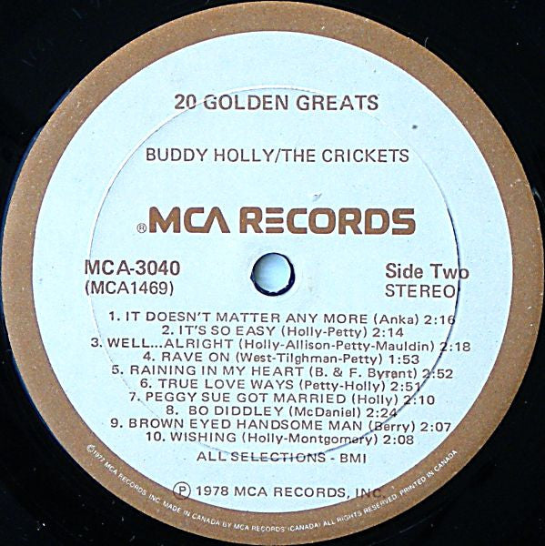 Buddy Holly & The Crickets – 20 Gold - 1978 in Shrinkwrap! VinylPursuit.com