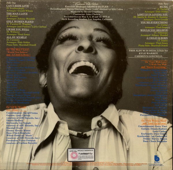 Carmen McRae – Can't Hide Love US Pressing VinylPursuit.com