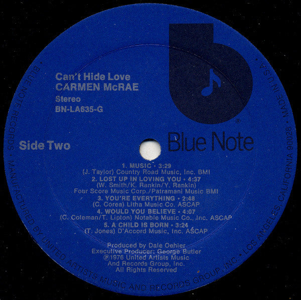 Carmen McRae – Can't Hide Love US Pressing VinylPursuit.com