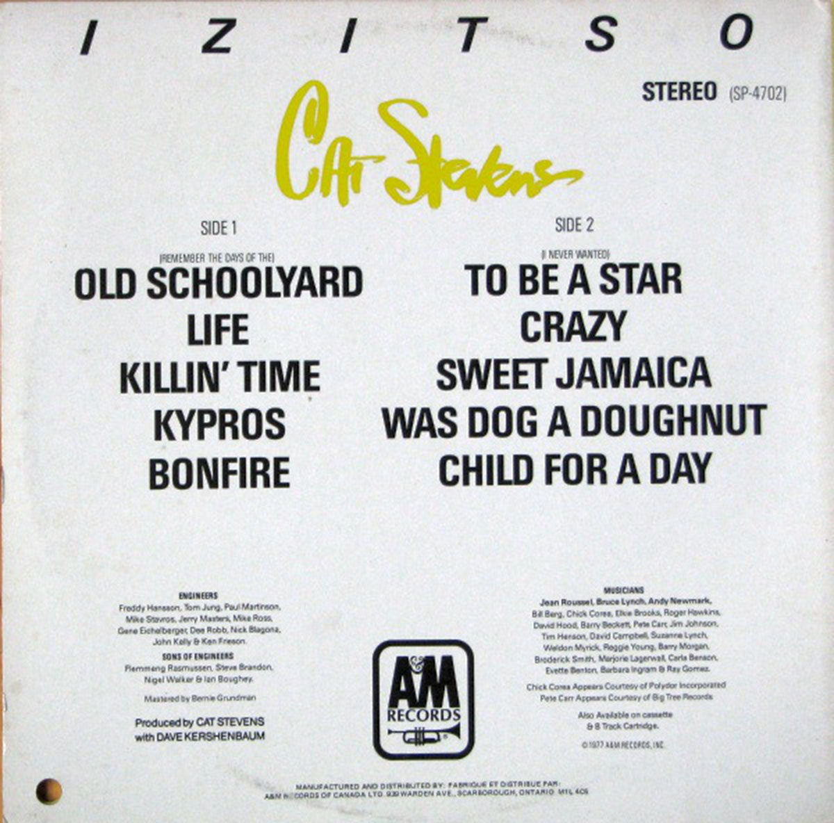 Cat Stevens – Izitso VinylPursuit.com