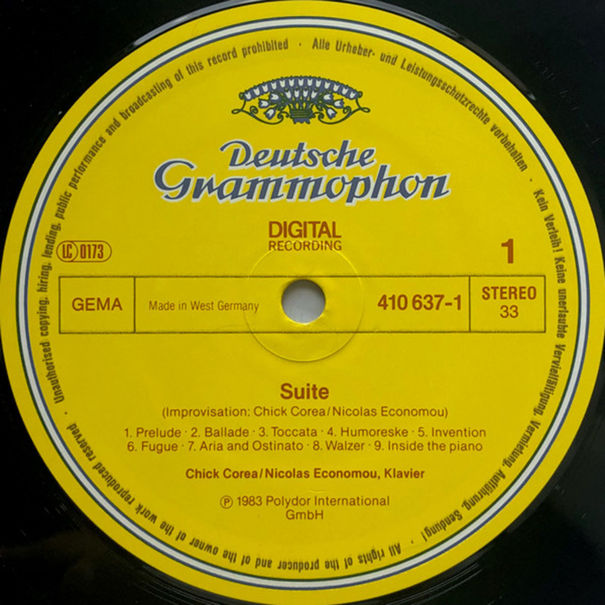 Chick Corea & Nicolas Economou – On Two Pianos - German Pressing Vinyl Pursuit Inc