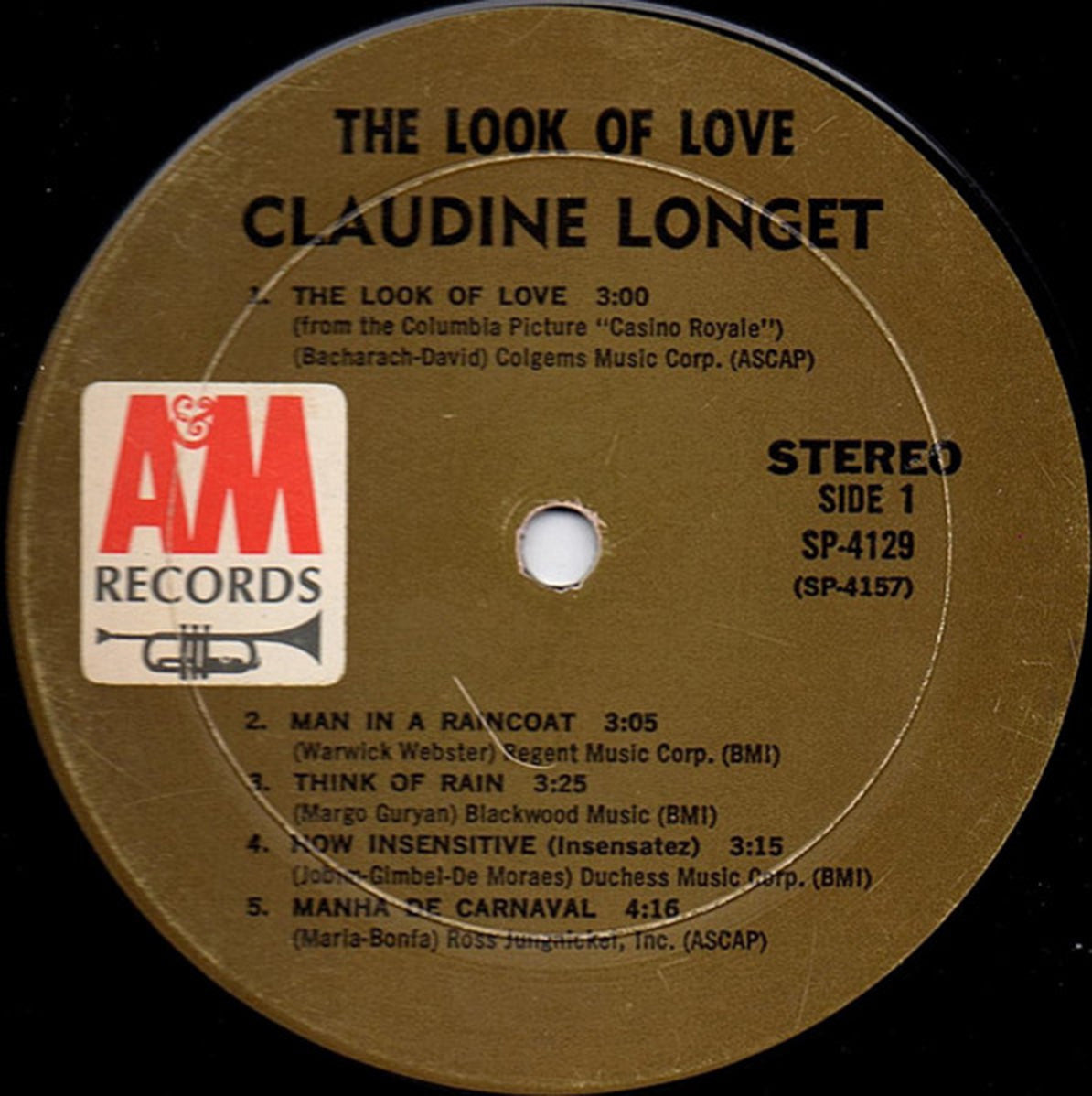 Claudine Longet – The Look Of Love - 1967 US Pressing Vinyl Pursuit Inc