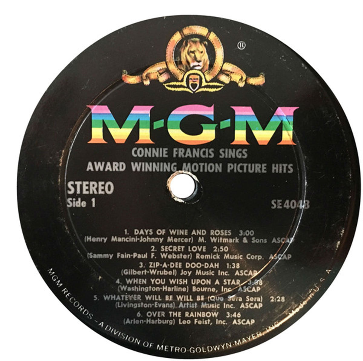 Connie Francis – Sings Award Winning Motion Picture Hits - US Pressing VinylPursuit.com