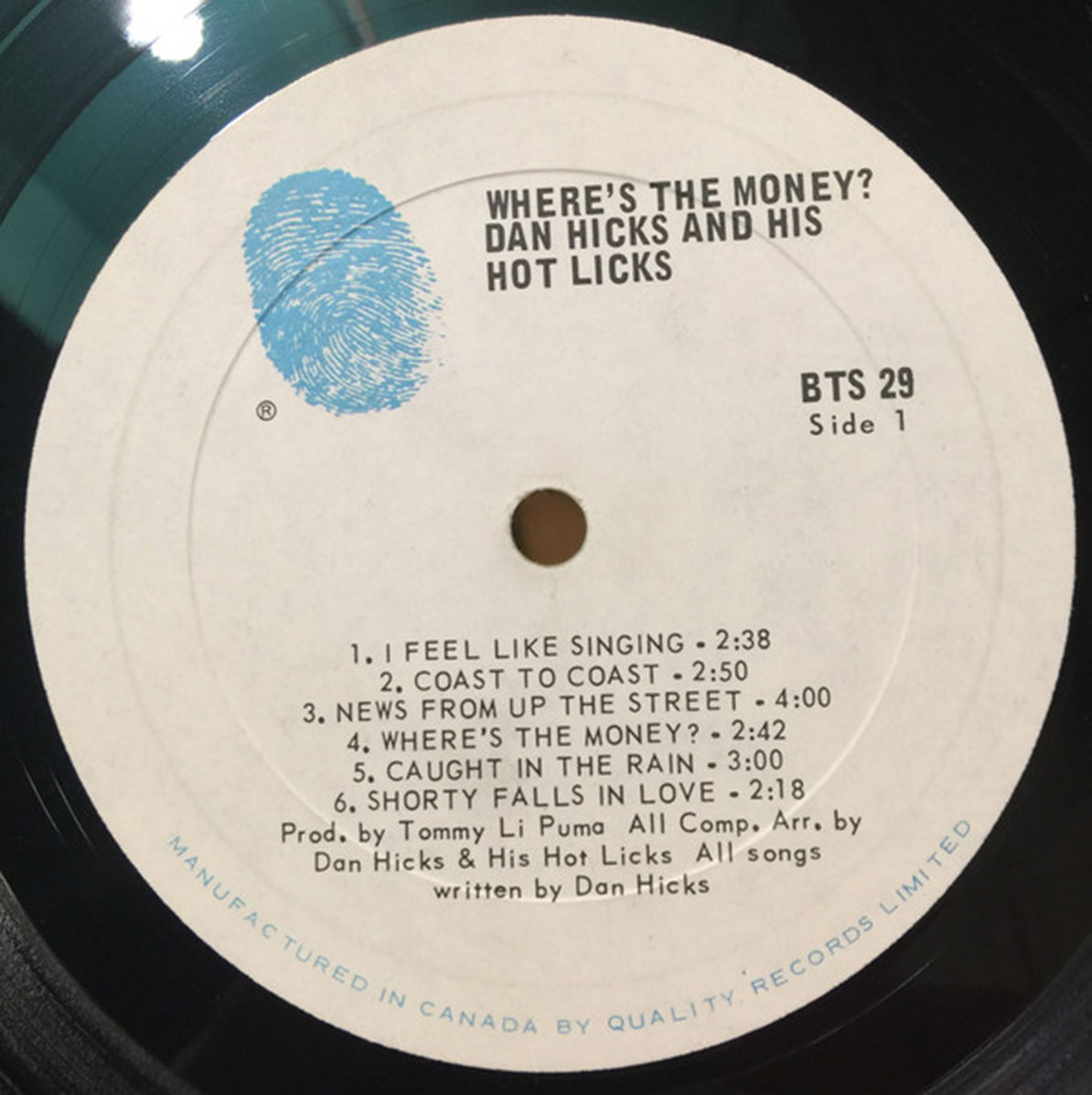 Dan Hicks And His Hot Licks – Where's The Money? Vinyl Pursuit Inc