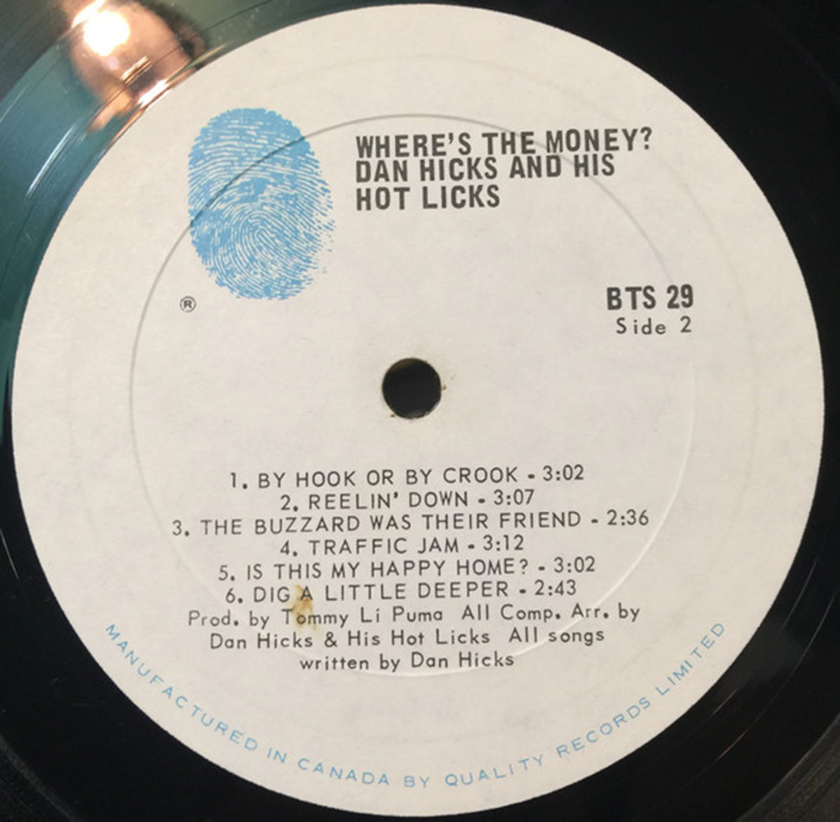 Dan Hicks And His Hot Licks – Where's The Money? Vinyl Pursuit Inc
