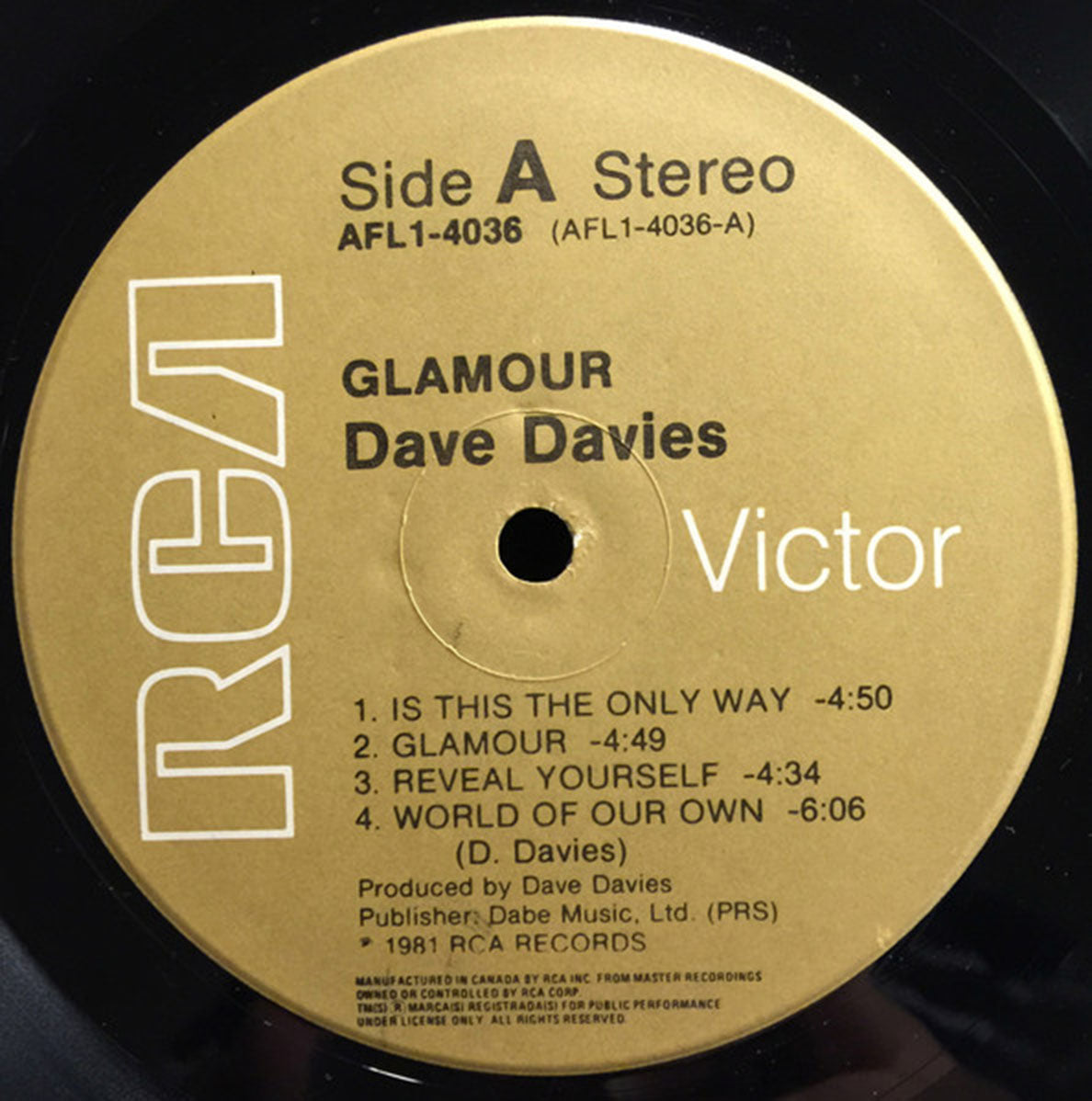 Dave Davies – Glamour VinylPursuit.com