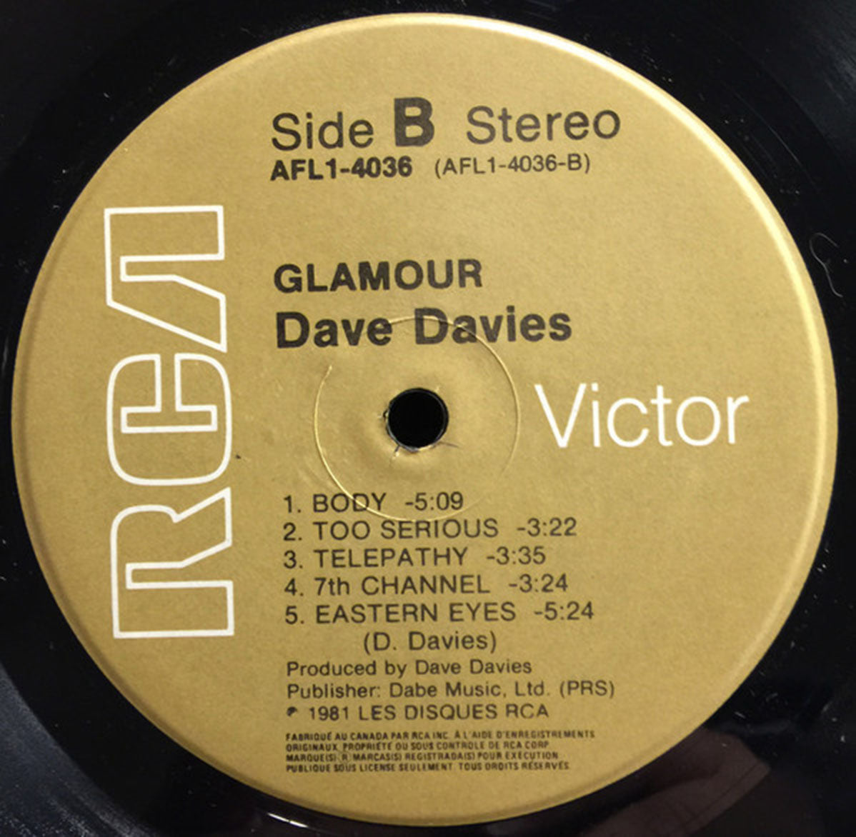 Dave Davies – Glamour VinylPursuit.com