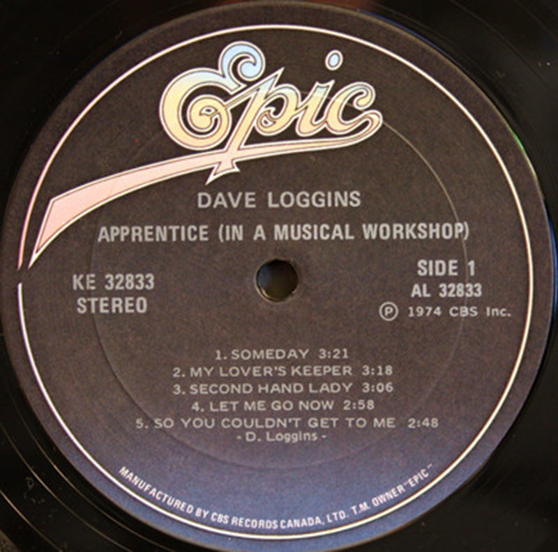 Dave Loggins – Apprentice (In A Musical Workshop) Vinyl Pursuit Inc