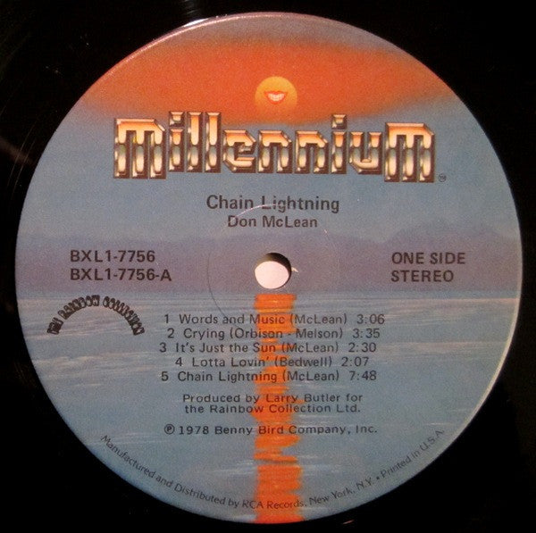 Don McLean – Chain Lightning US Pressing VinylPursuit.com