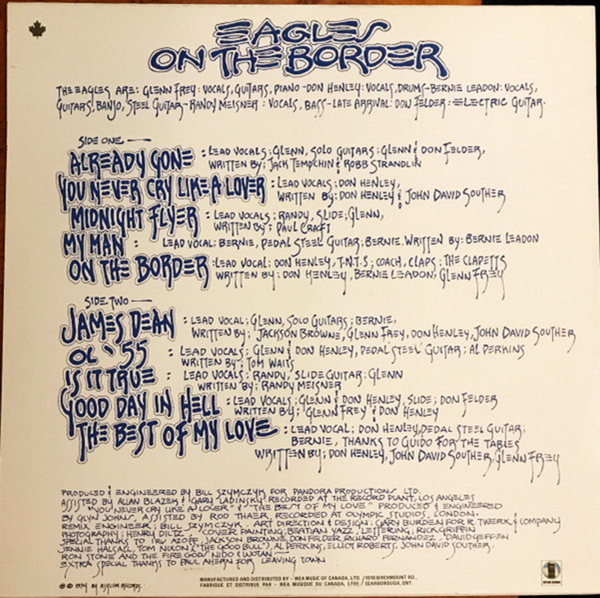 Eagles – On The Border - 1974 VinylPursuit.com