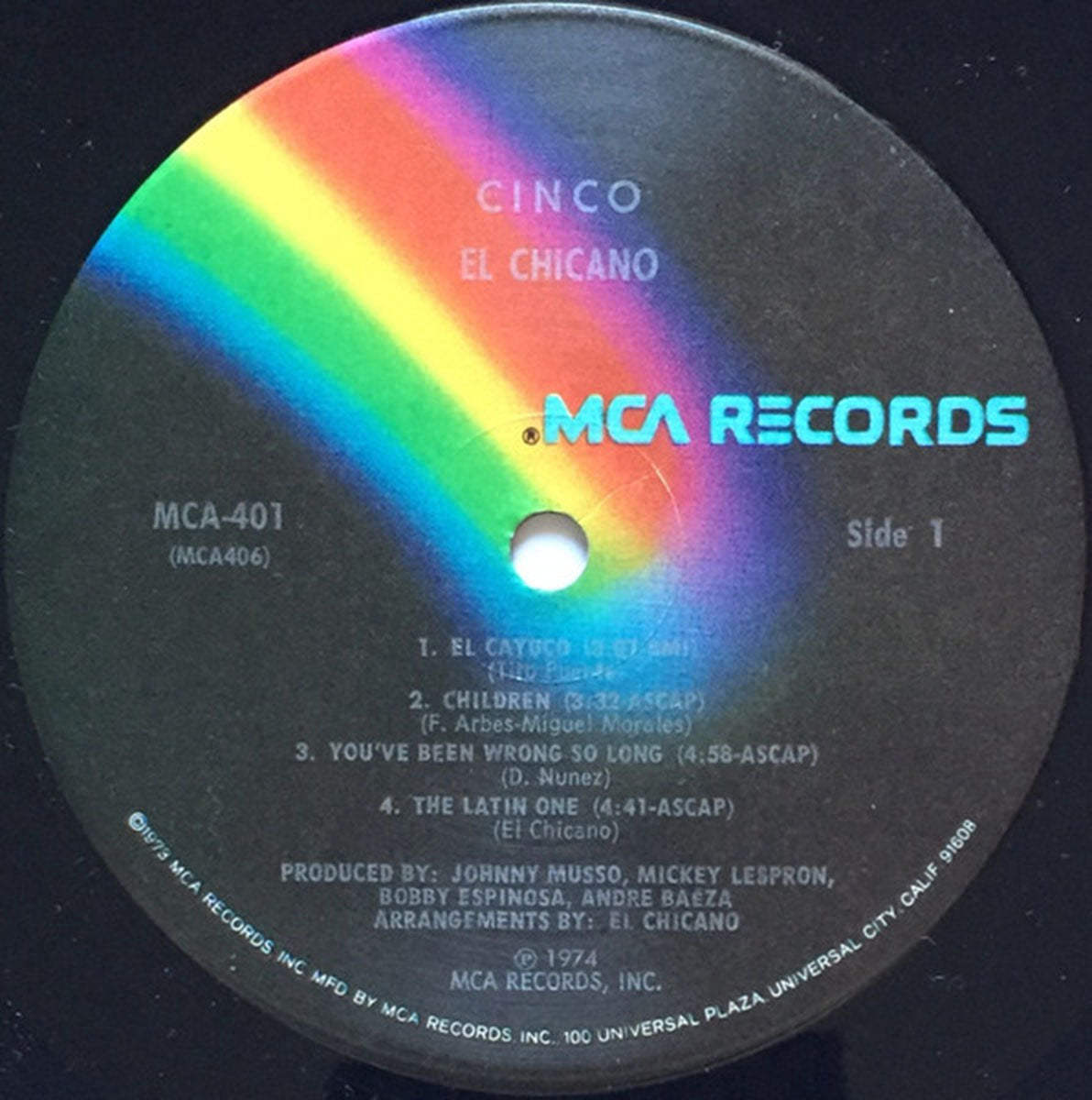 El Chicano – Cinco - US Pressing Vinyl Pursuit Inc