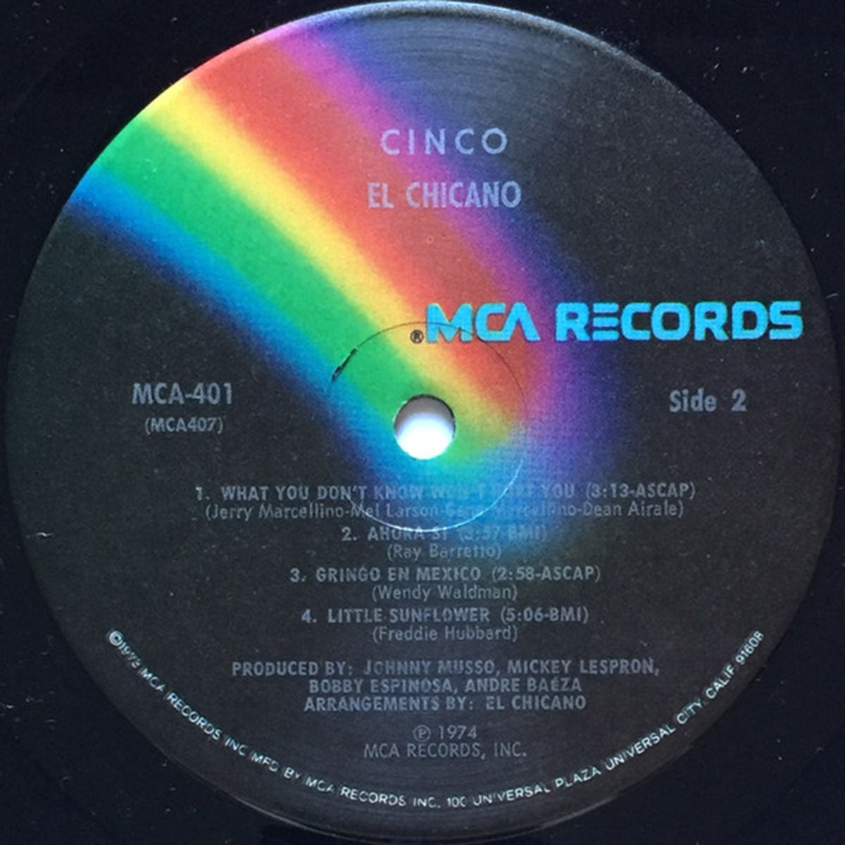 El Chicano – Cinco - US Pressing Vinyl Pursuit Inc