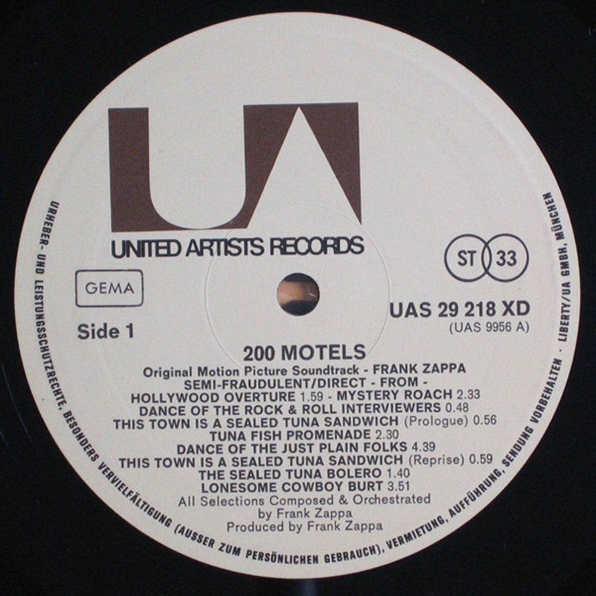 Frank Zappa – 200 Motels - German Pressing VinylPursuit.com