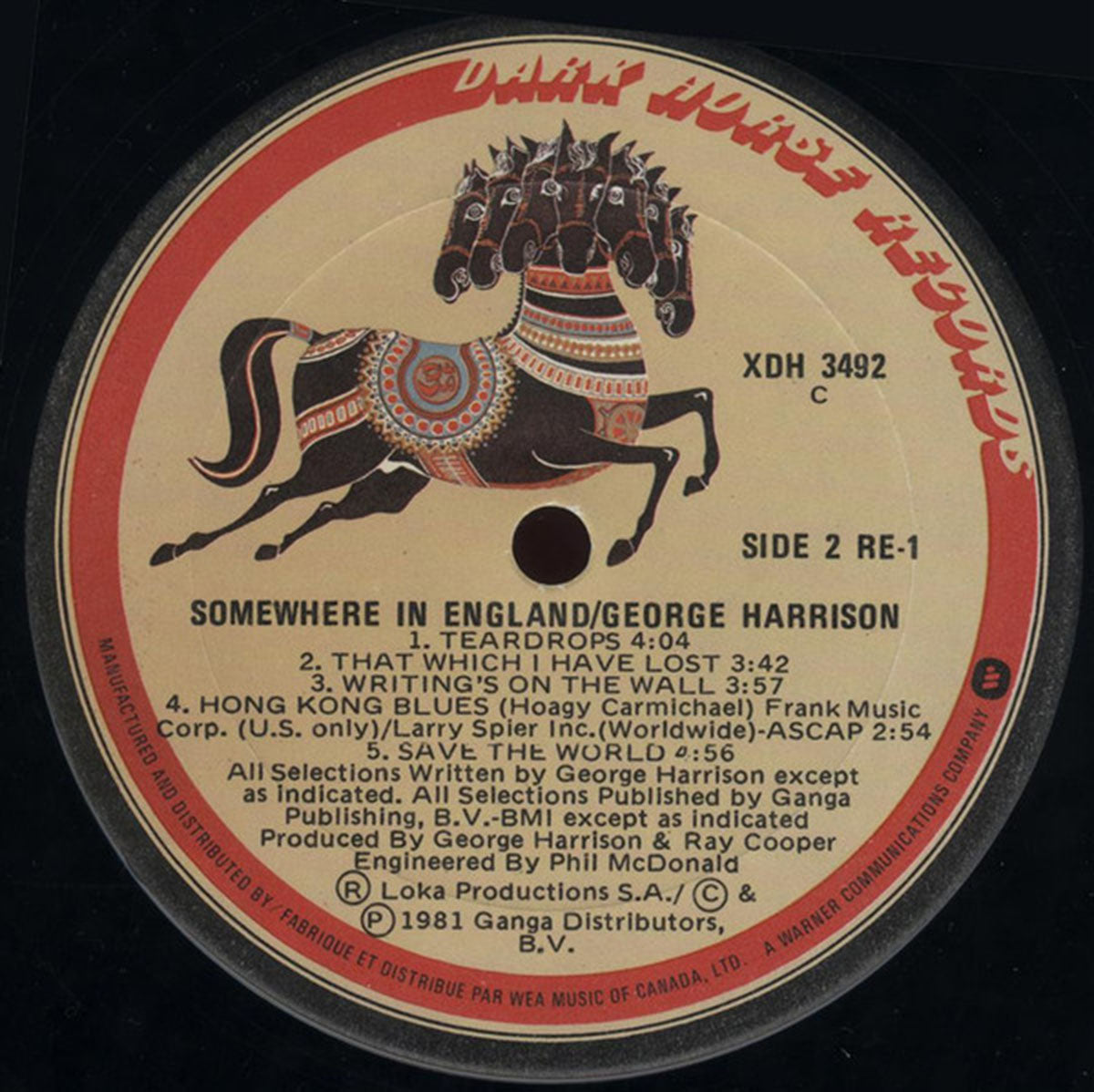George Harrison – Somewhere In England VinylPursuit.com