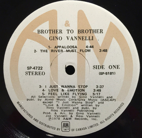 Gino Vannelli – Brother To Brother - 1978 VinylPursuit.com
