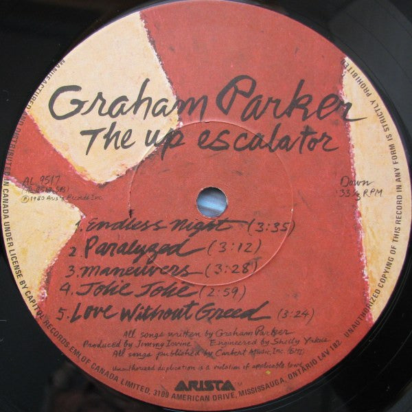 Graham Parker And The Rumour – The Up Escalator VinylPursuit.com