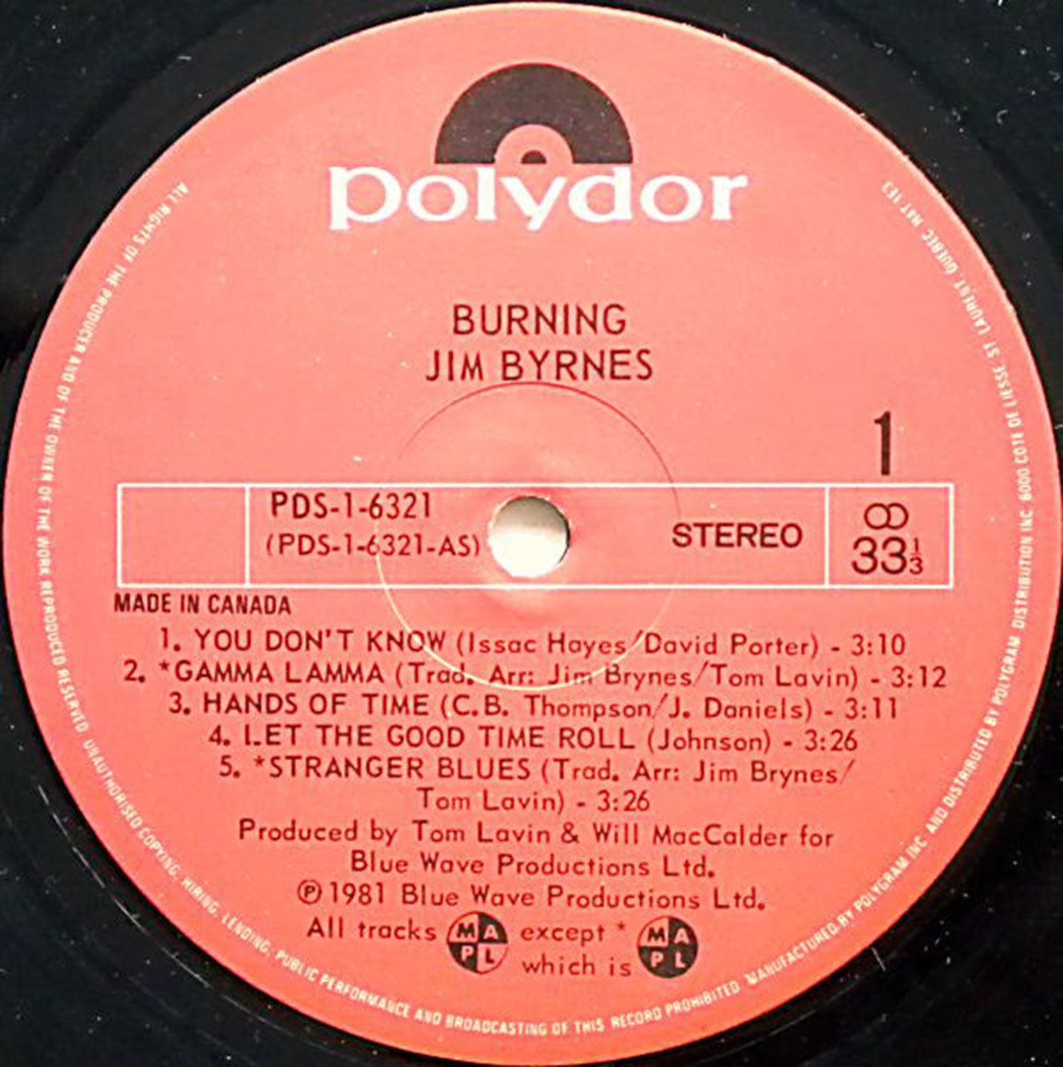 Jim Byrnes – Burning VinylPursuit.com