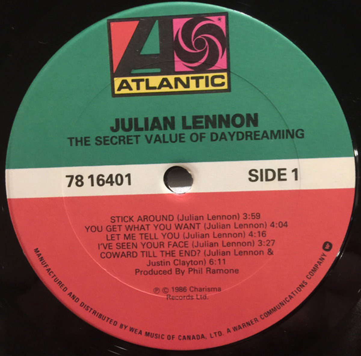 Julian Lennon – The Secret Value of Daydreaming - 1986 DMM Pressing VinylPursuit.com