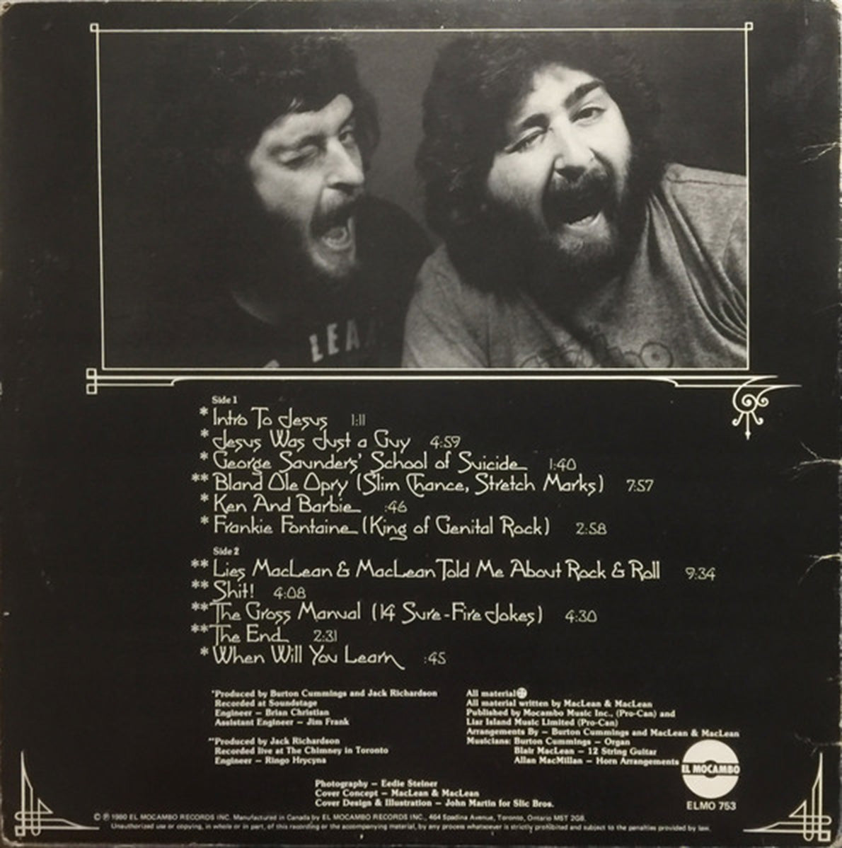 MacLean & MacLean – Bitter Reality - 1981 VinylPursuit.com