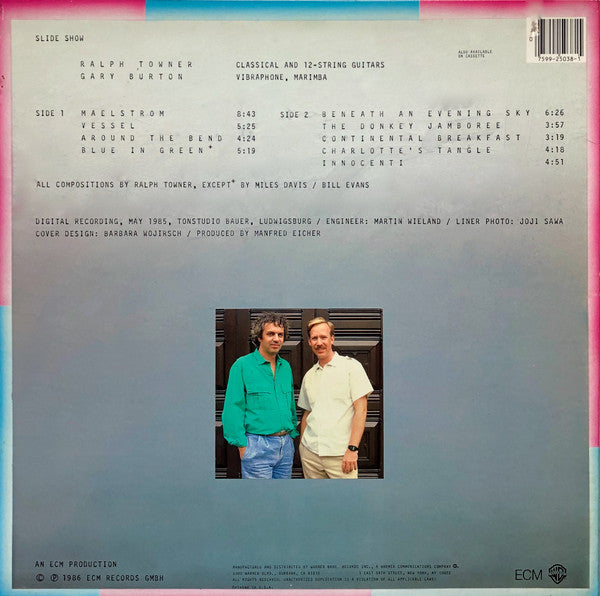 Ralph Towner, Gary Burton – Slide Show - 1986 US Pressing VinylPursuit.com
