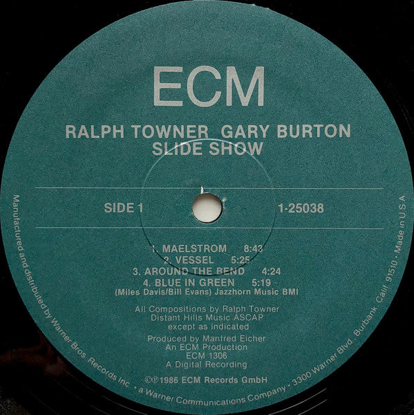 Ralph Towner, Gary Burton – Slide Show - 1986 US Pressing VinylPursuit.com