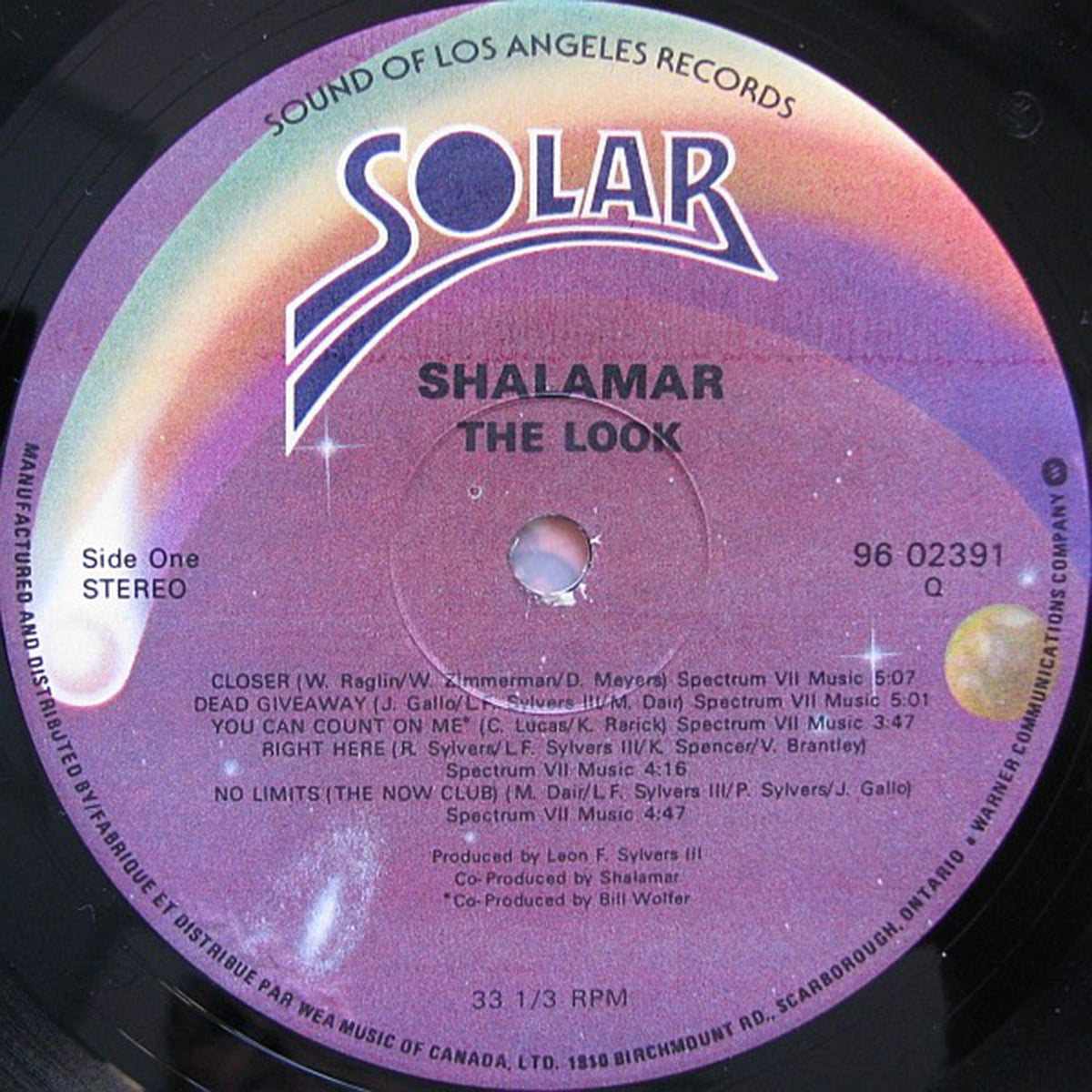 Shalamar – The Look - 1983 Vinyl Pursuit Inc