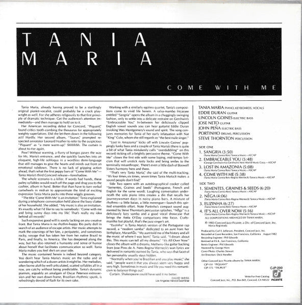 Tania Maria – Come With Me - 1983 US Pressing VinylPursuit.com