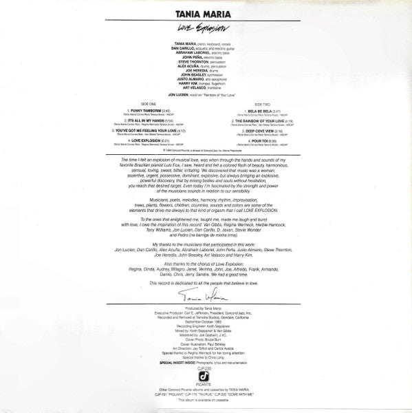 Tania Maria – Love Explosion 1984 US Pressing VinylPursuit.com