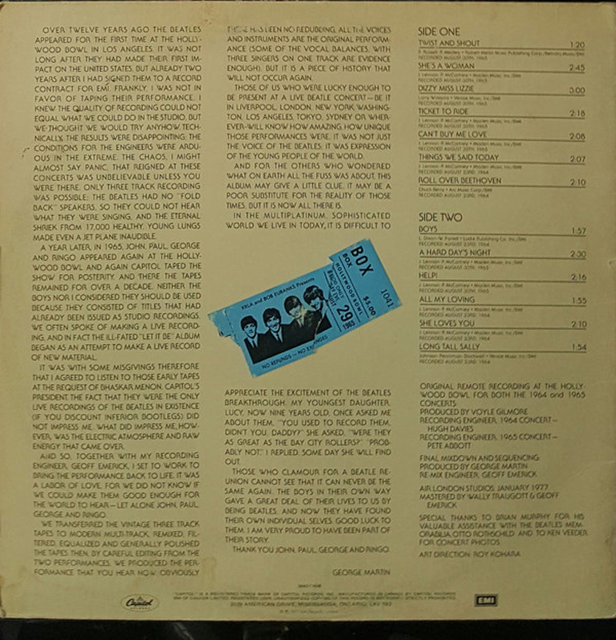 Copy of The Beatles – The Beatles At The Hollywood Bowl - 1977 VinylPursuit.com