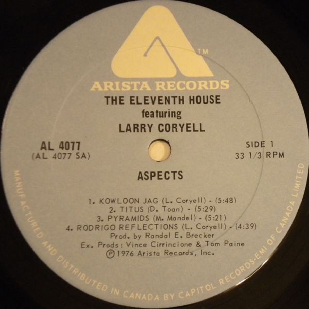 The Eleventh House Featuring Larry Coryell – Aspects VinylPursuit.com
