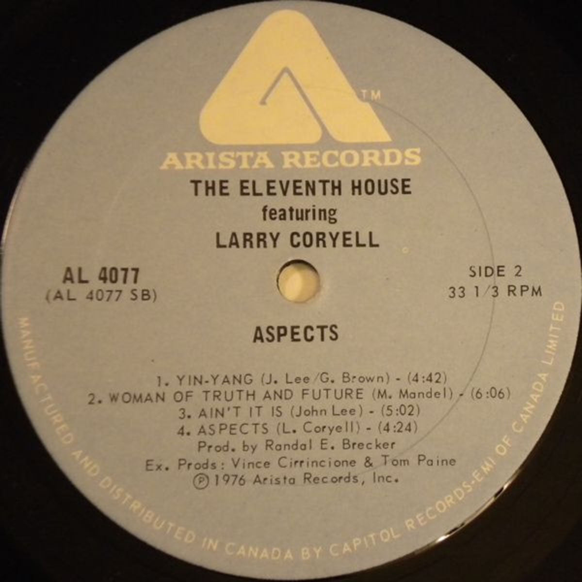 The Eleventh House Featuring Larry Coryell – Aspects VinylPursuit.com