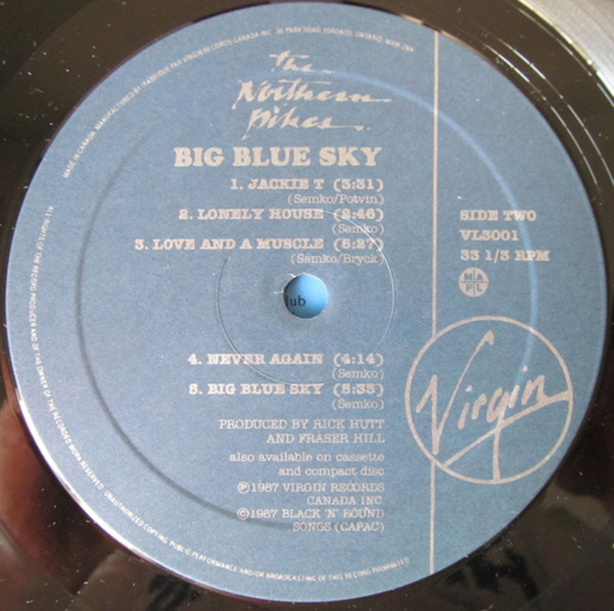 The Northern Pikes – Big Blue Sky Vinyl Pursuit Inc