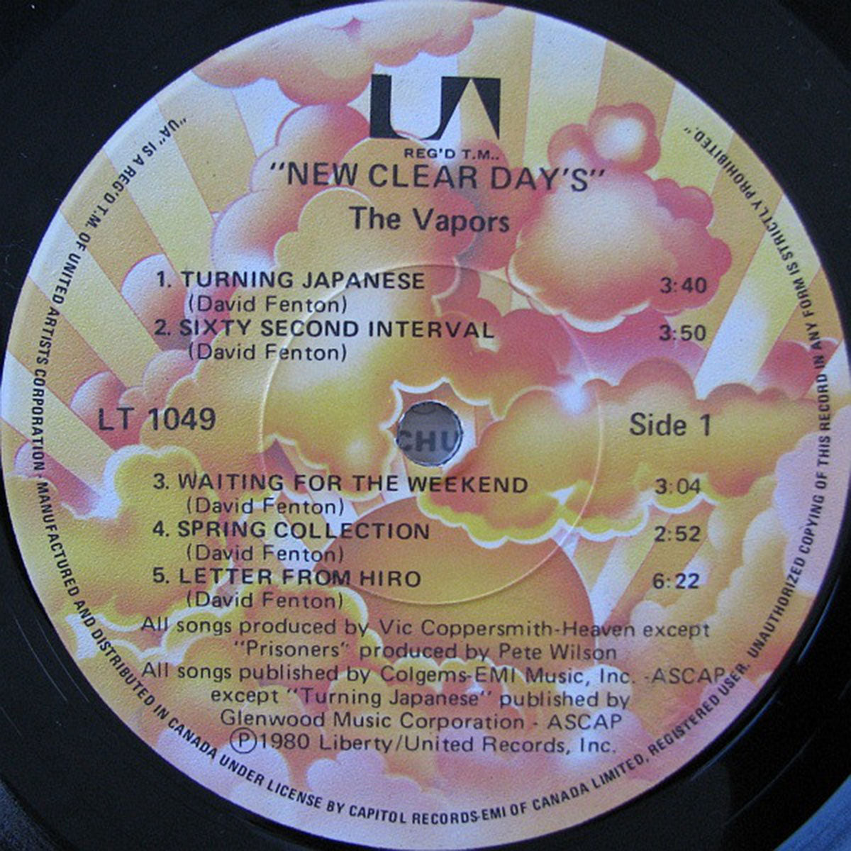 The Vapors – New Clear Days VinylPursuit.com