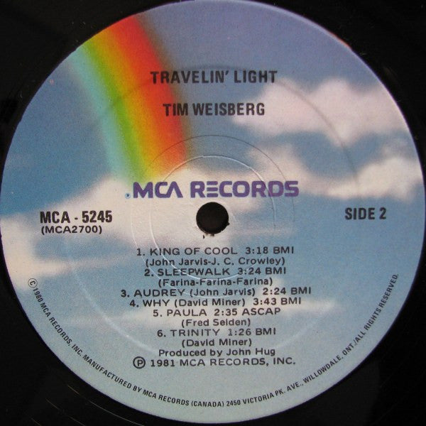 Tim Weisberg – Travelin' Light - 1981 VinylPursuit.com
