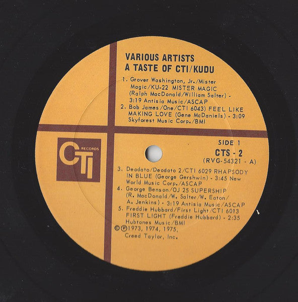 Various – A Taste Of CTI / Kudu Vol. 1 - 1975 VinylPursuit.com