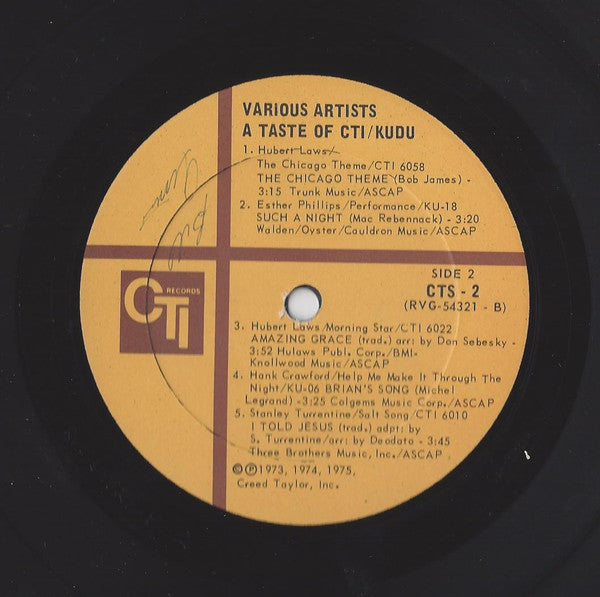 Various – A Taste Of CTI / Kudu Vol. 1 - 1975 VinylPursuit.com