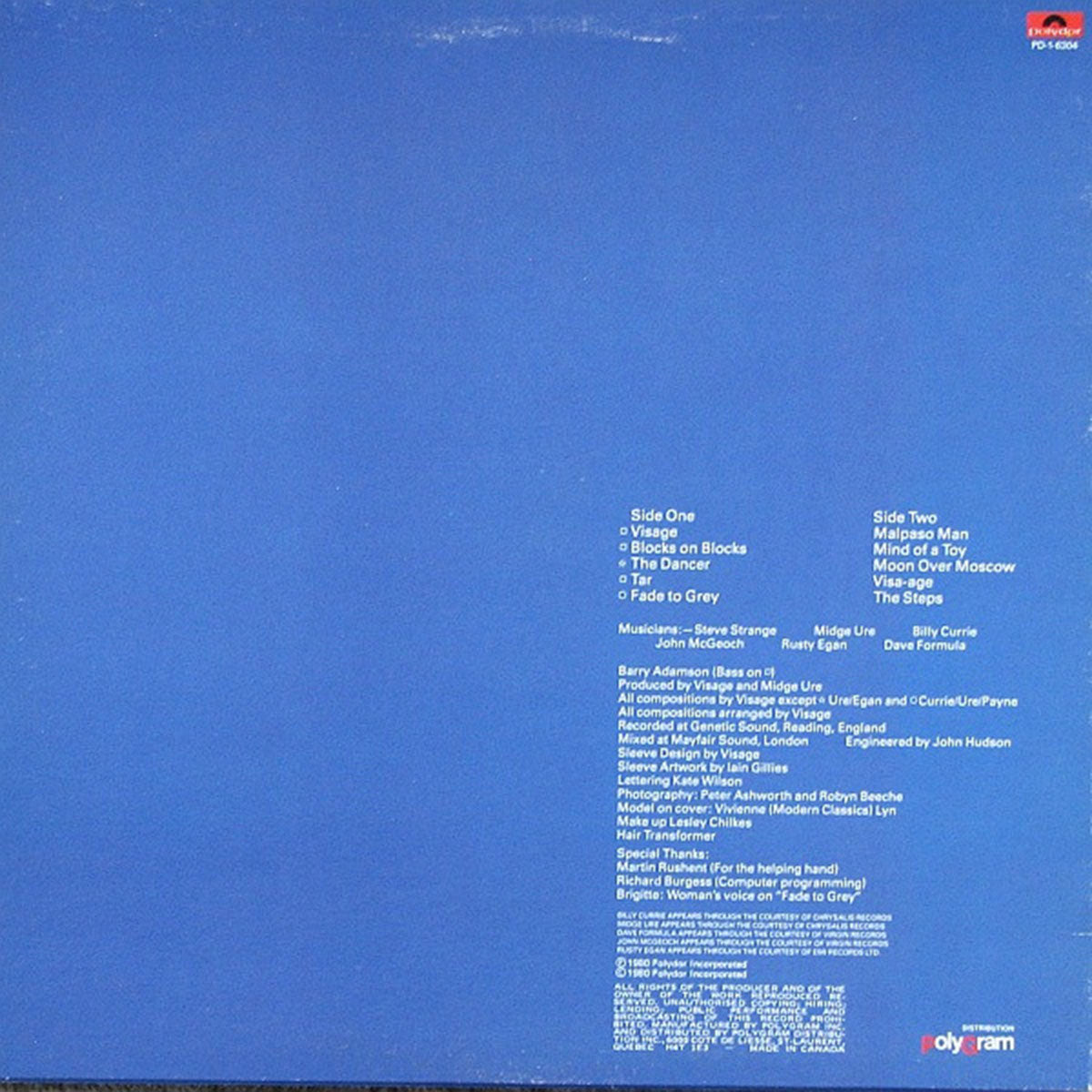 Visage – Visage VinylPursuit.com