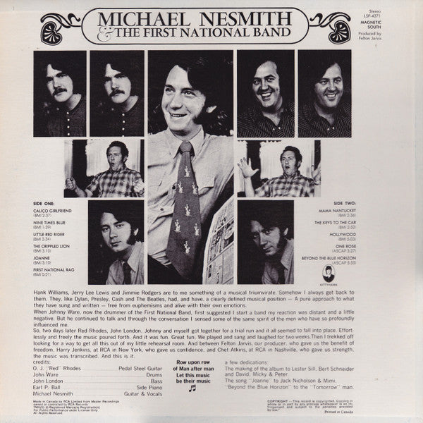 Michael Nesmith and The First National Band – Magnetic South - 1970 Original