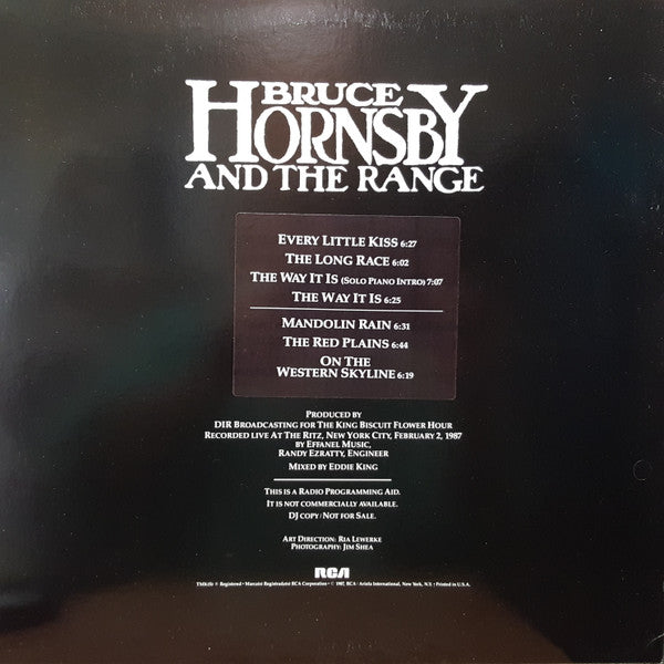 Bruce Hornsby And The Range – Live - The Way It Is Tour 1986-87 - PROMO Pressing