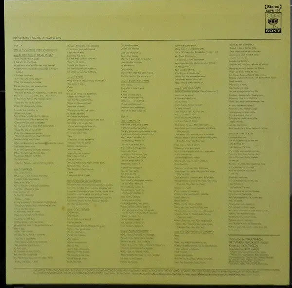 Simon & Garfunkel – Bookends - 1973 Japanese Pressing VinylPursuit.com