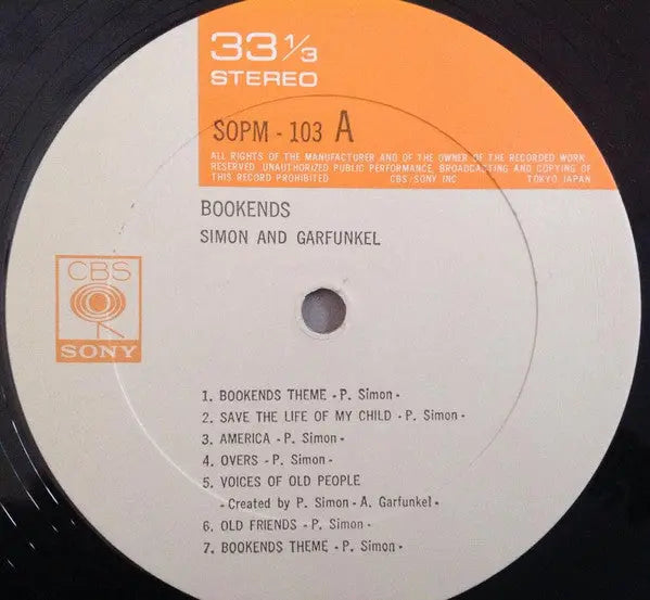 Simon & Garfunkel – Bookends - 1973 Japanese Pressing VinylPursuit.com