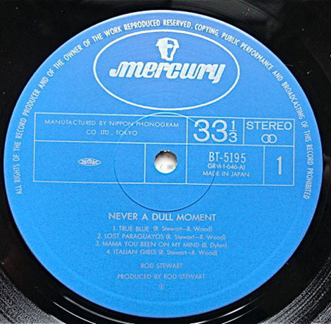 Rod Stewart – Never A Dull Moment - 1978 Japanese Pressing VinylPursuit.com