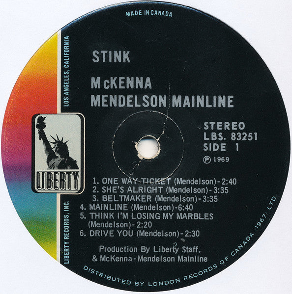 McKenna Mendelson Mainline – Stink - 1969 Original