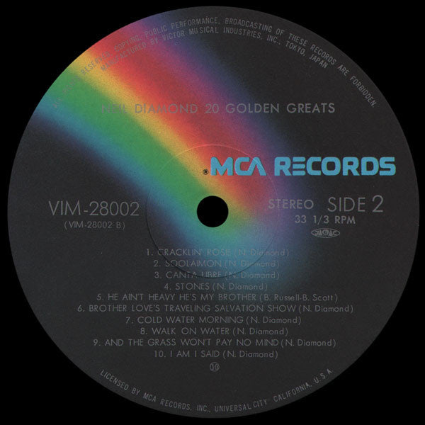 Neil Diamond – 20 Golden Greats - 1978 Japanese Orignal