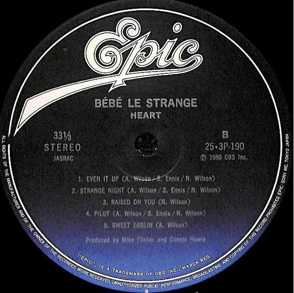 Heart – Bebe Le Strange - 1980 Japanese Original VinylPursuit.com